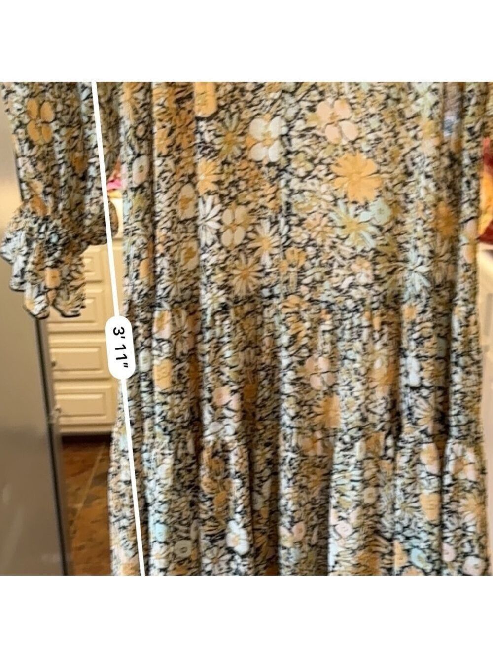 Free People Floral Long Sleeve Dress - Picture 5 of 6
